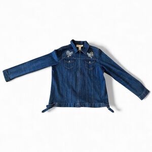 Sag Harbor Blue Jean Jacket with Embroidery